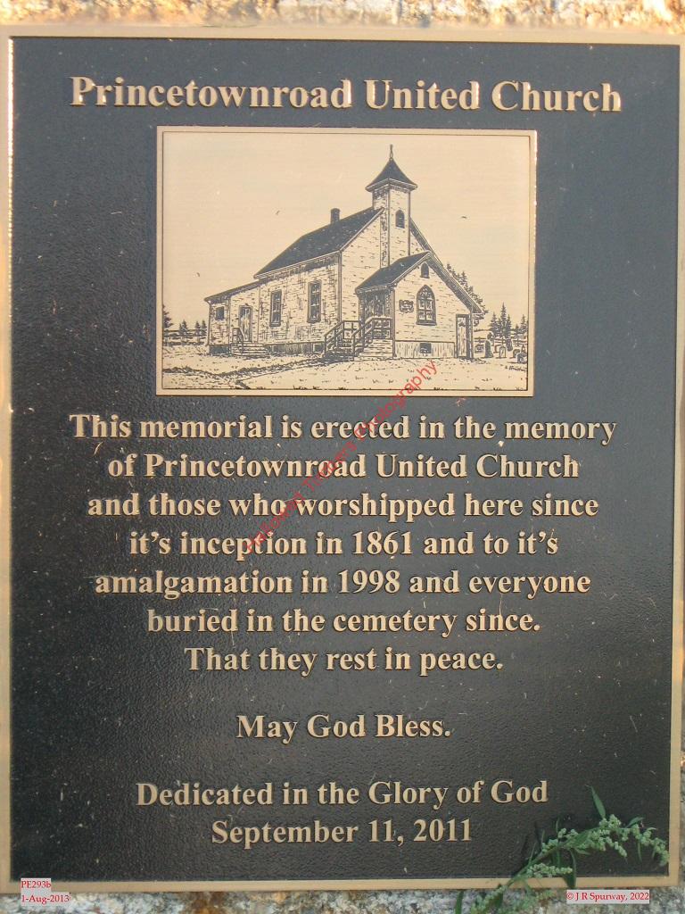 PE293b Plaque at site of former Princetown Road United Church, Brookfield PE, taken 01-Aug-2013 © 2022 JR Spurway PE293b Plaque at site of former Princetown Road United Church, Brookfield PE, taken 01-Aug-2013 © 2022 JR Spurway